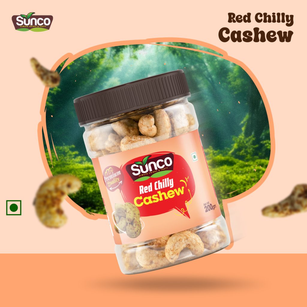 Sunco Premium Red Chilly Cashews Suncocashew